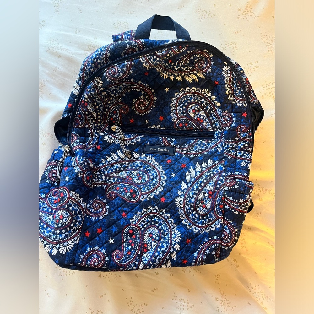 Red White and Blue Vera Bradley Backpack